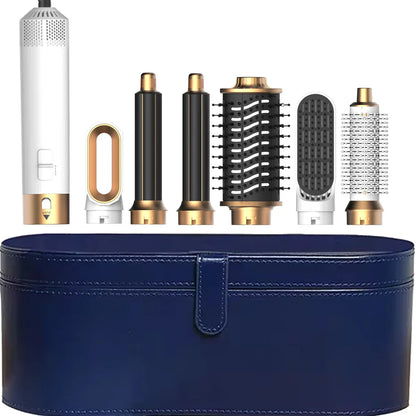 6-in-1 Hair Dryer Brush – Detachable Curler & Straightening Comb with Heat Control for Smooth Hair Styling