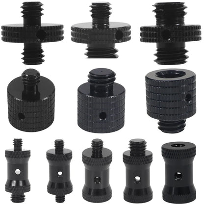 Reinforced Camera Screw Adapter - 1/4 to 3/8 Inch Male Female Thread Converter for Tripod Monopod Ball Head Light Bike Mount