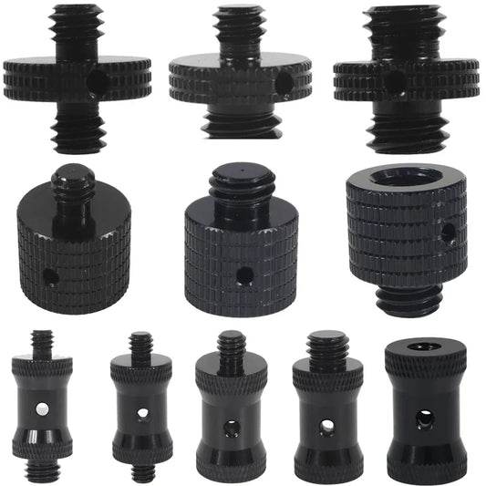 Reinforced Camera Screw Adapter - 1/4 to 3/8 Inch Male Female Thread Converter for Tripod Monopod Ball Head Light Bike Mount