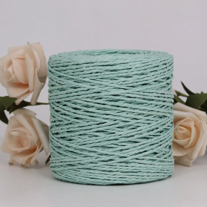 Raffia Straw Yarn - 100g Handmade Crochet Material for Summer Hats, Bags & DIY Handcraft Projects