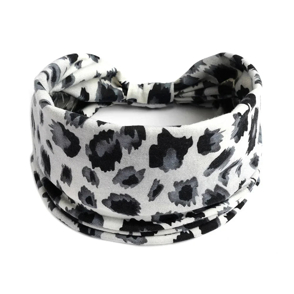 Bohemian Wide Cotton Stretch Headbands for Women – Turban Style Hairbands, Bandana Headwrap Hair Accessories