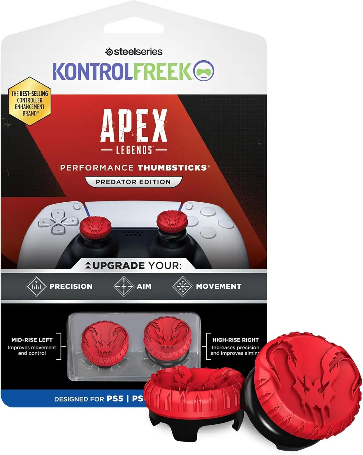 2025 Freek Galaxy Analog Stick Caps – High-Rise Silicone Joystick for PS5 & PS4 Controller Performance Gaming