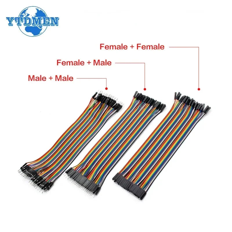 20-Pin Dupont Jumper Wire Set – 20cm Male to Male, Female to Male, Female to Female Cables for Arduino & DIY Electronics