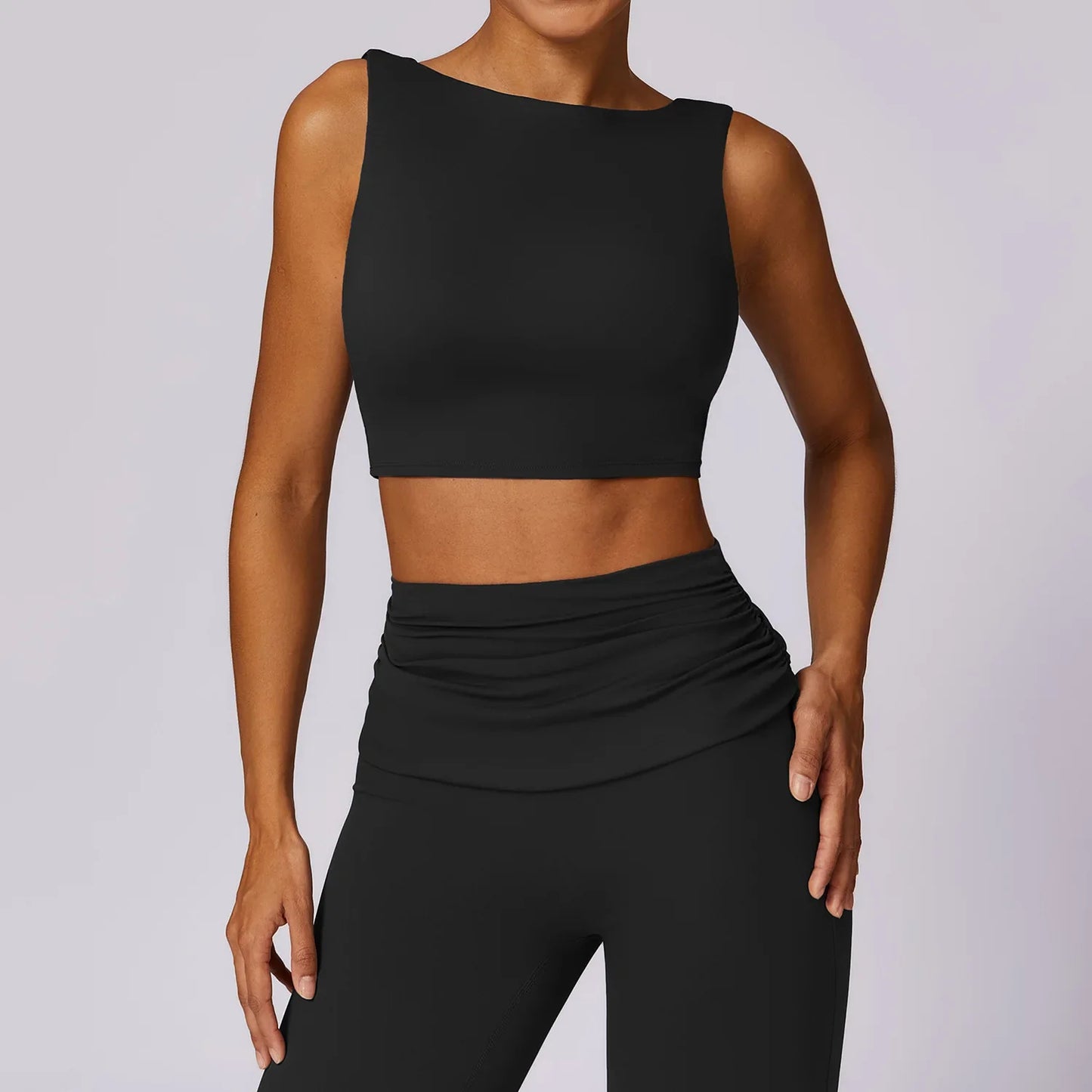 NCLAGEN Women’s High-Support Sports Bra – Breathable Open-Back Yoga & Fitness Tank Top with Removable Pads