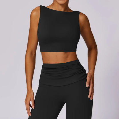 NCLAGEN Women’s High-Support Sports Bra – Breathable Open-Back Yoga & Fitness Tank Top with Removable Pads
