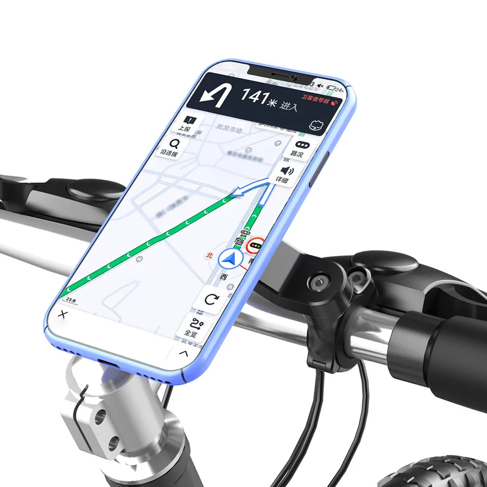 QUAD-LOCK Motorcycle & Bike Phone Holder — 360° Rotatable Navigation Stand with Secure Mount Bracket