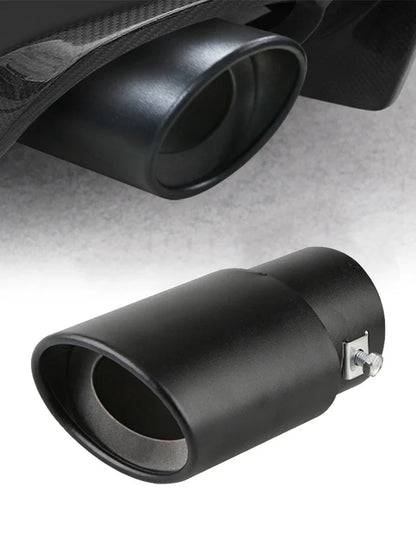 2.5" Stainless Steel Car Exhaust Muffler Tip – Chrome Rear Tail Pipe for Most Vehicles