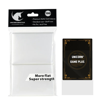 100PCS Matte Card Sleeves - 66x91mm TCG Trading Card Protectors for Pokémon, Tarot & Board Games