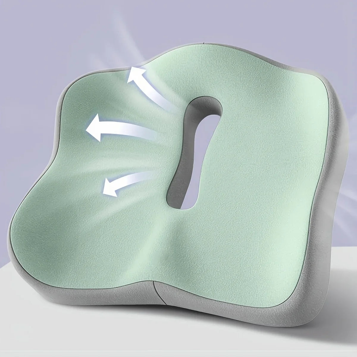 Memory Foam Seat Cushion - Lumbar Support Pad for Car, Office Chair & Desk Use