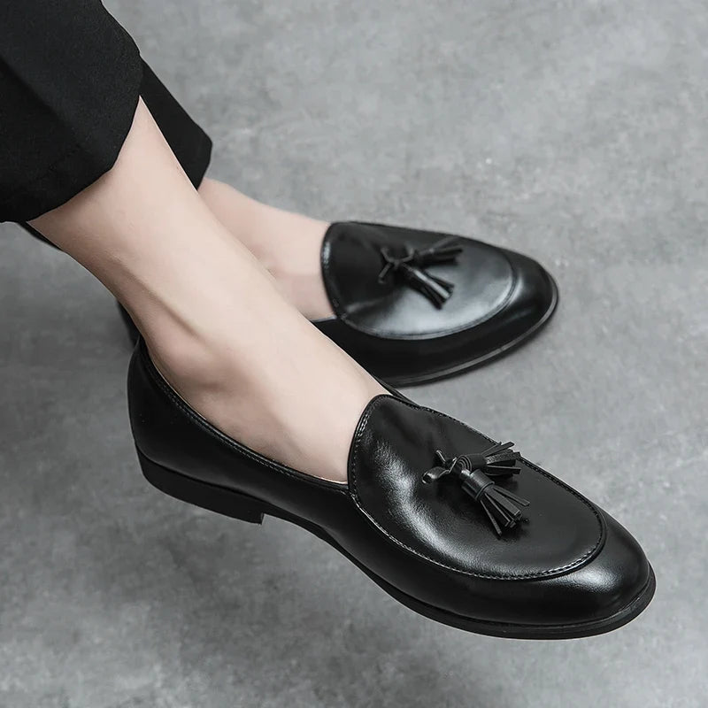 Men’s Formal Tassel Loafers - Classic Slip-On Business & Dress Shoes