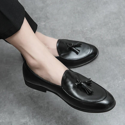 Men’s Formal Tassel Loafers - Classic Slip-On Business & Dress Shoes