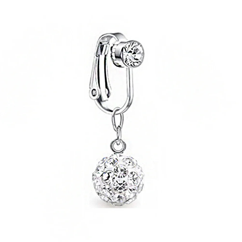 Faux Snake Belly Ring – Fake Clip-On Umbilical Navel Piercing, Belly Button & Cartilage Body Jewelry