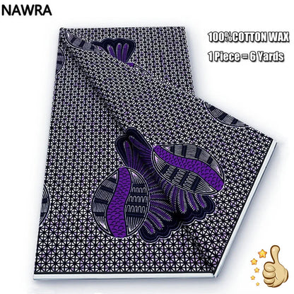 100% Cotton African Wax Print Fabric - High Quality Original Real Wax Ankara Batik Pagne Nigeria Style Sewing Fabric