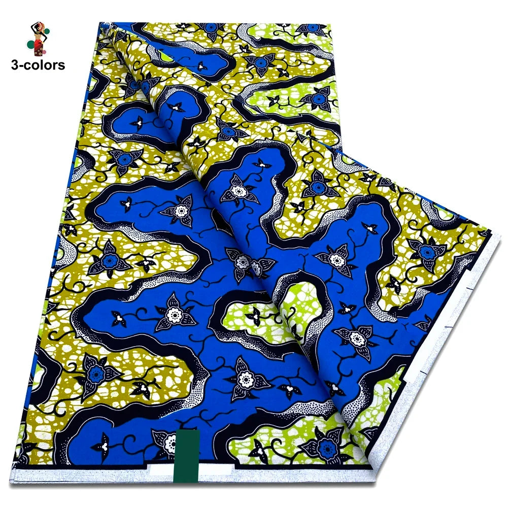 2026 Original African Wax Print Fabric - 100% Cotton Nigerian Ankara Batik Soft Pagne Material