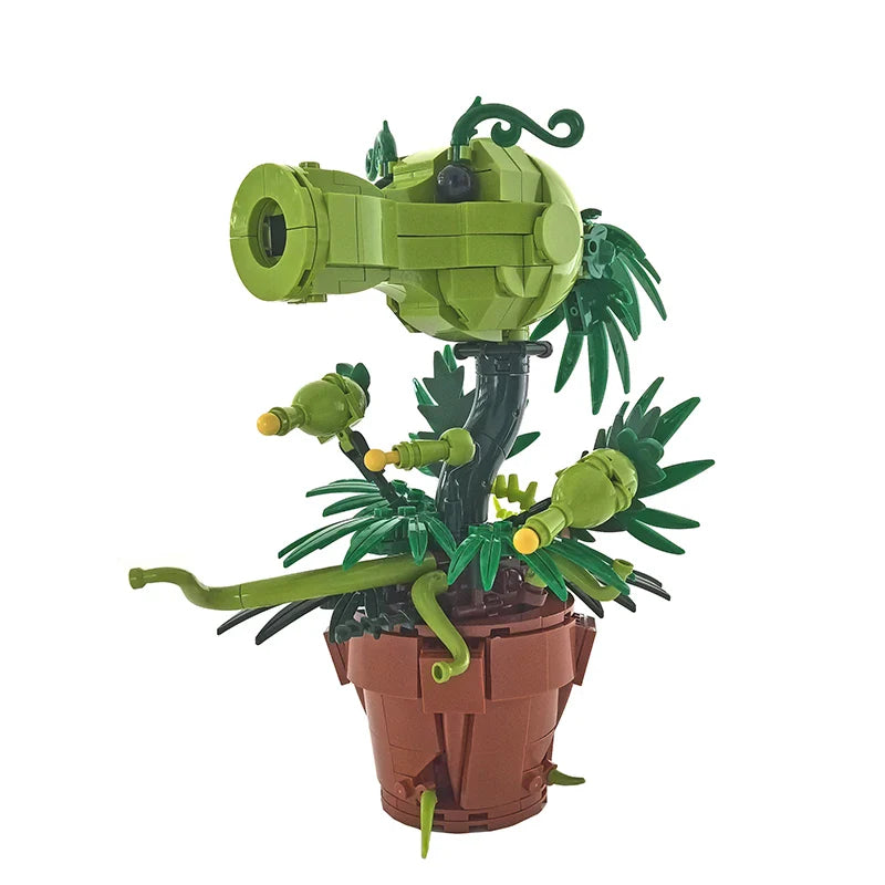 Creative Plants Wars Pea Shooter Building Blocks – Bonsai Plant Model Toy for Kids & Adults