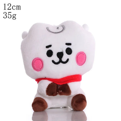 BTed Plush Toys Keychain – Kawaii Mini Anime Pendant 12-22cm Soft Stuffed Animal Doll Gift for Kids