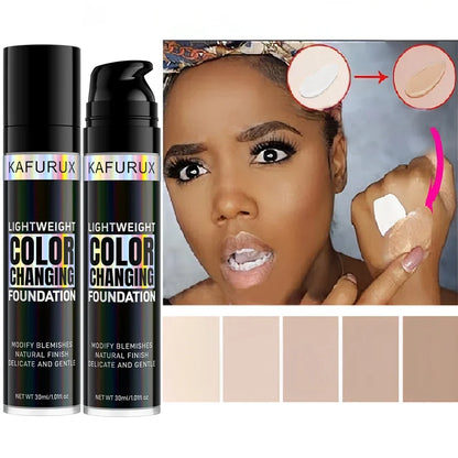 Magic Color Changing Foundation - Soft Matte Long-Lasting Hydrating Makeup Base for All Skin Tones