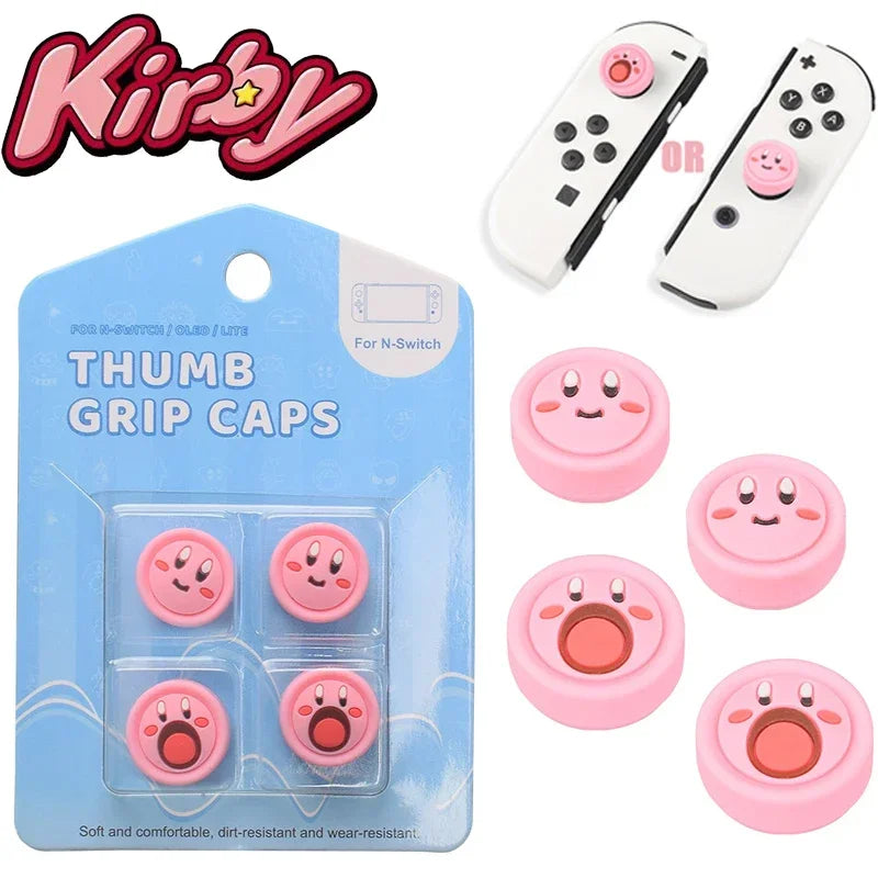 Kirby Silicone Case for Nintendo Switch – Joy-Con Thumb Stick Grip & Joystick Cover 2024