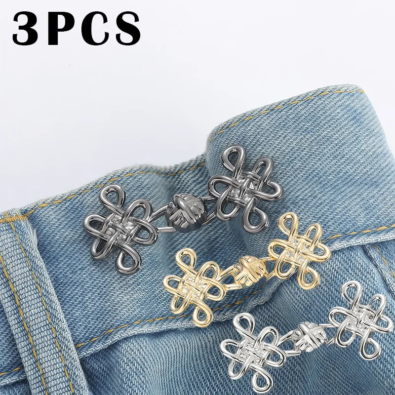 Knot Waist Buckle - Detachable Non-Sew Waist Tightening Accessory