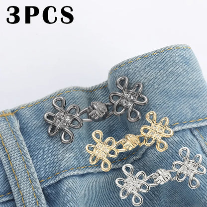 Knot Waist Buckle - Detachable Non-Sew Waist Tightening Accessory