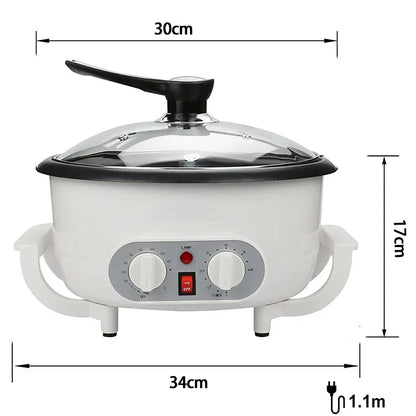 Electric Coffee Bean Roaster – Multi-Purpose Roasting Machine for Coffee, Peanuts, Popcorn, and Grains