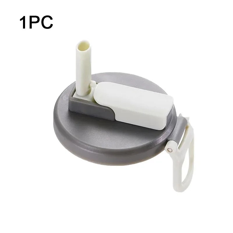 1/2pcs Portable Silicone Soda Can Lids with Straw — Reusable for Beer, Juice, and Canned Drinks