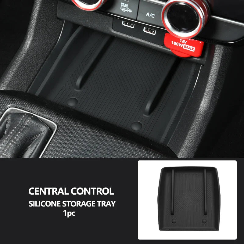 Honda Civic 11th Gen Storage Tray Silicone Pad - Wireless Charging Console Protector (2022-2025)