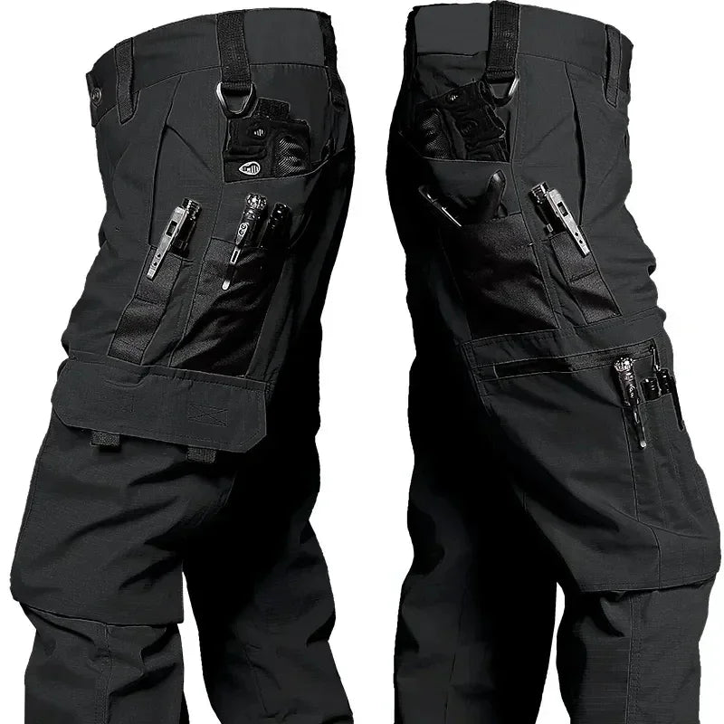 Men’s Tactical Work Cargo Pants – Waterproof Multi-Pocket Outdoor Hiking & Workwear Trousers for Autumn & Spring