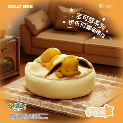 Genuine Pokémon Eevee Sleeping Pose Blind Box – Fantasy Beast Mystery Anime Figure, Cute Lucky Doll Toy & Collectible Gift Decoration