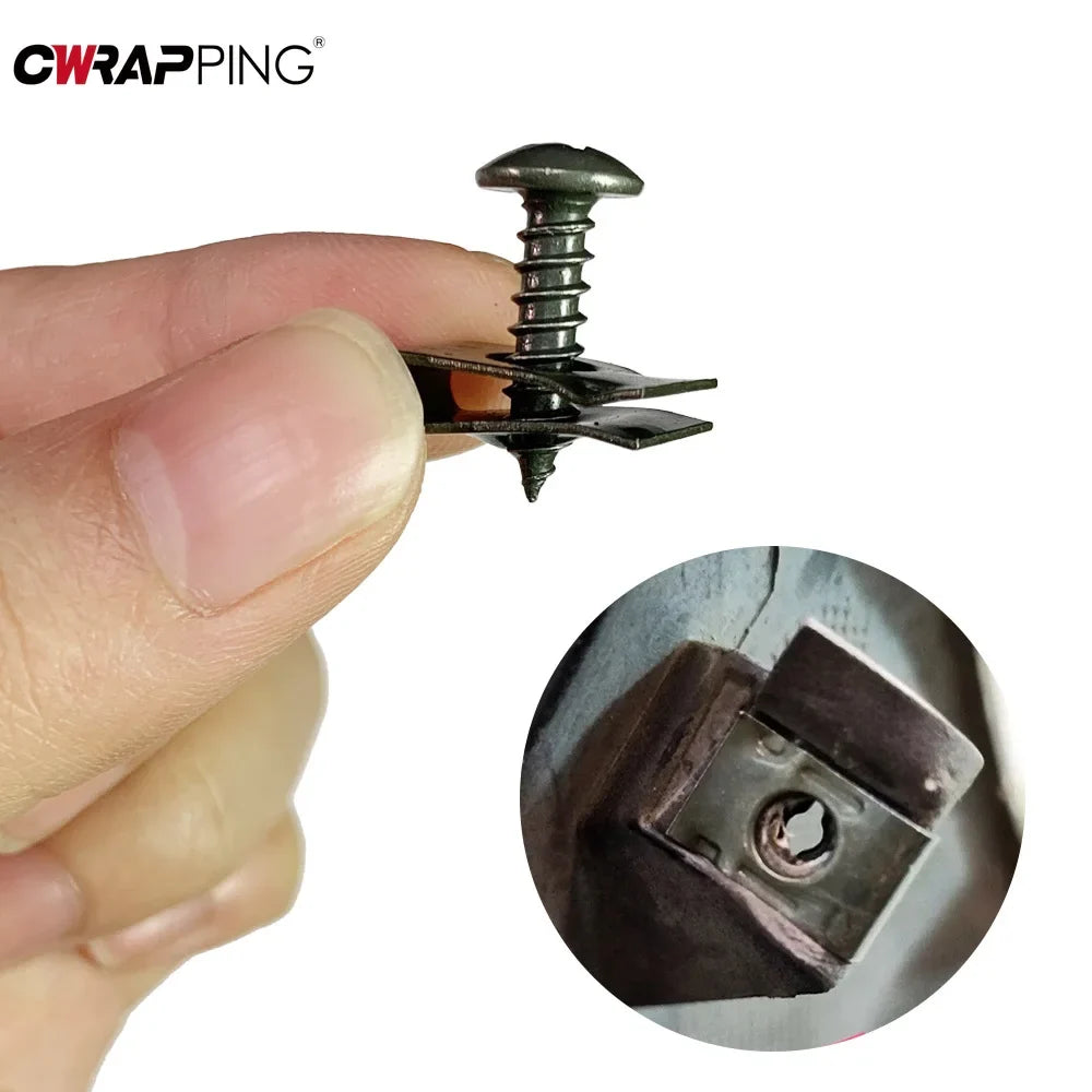 U-Type Car Fastener Clips - Metal Screw Retainer Clips for Engine Guard, Bumper & Undertray Repair