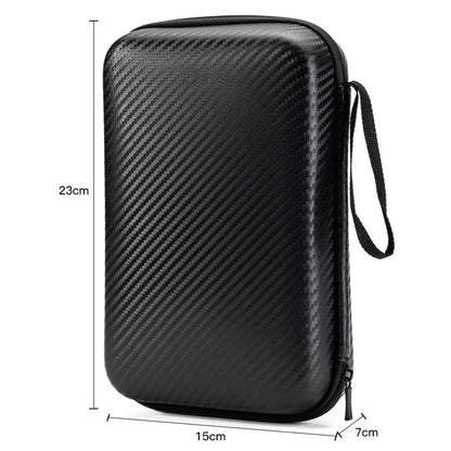 Portable EVA Storage Case - Protective Zipper Pouch for Phone Charger Shaver Hard Drive Data Cable Headphone Accessories