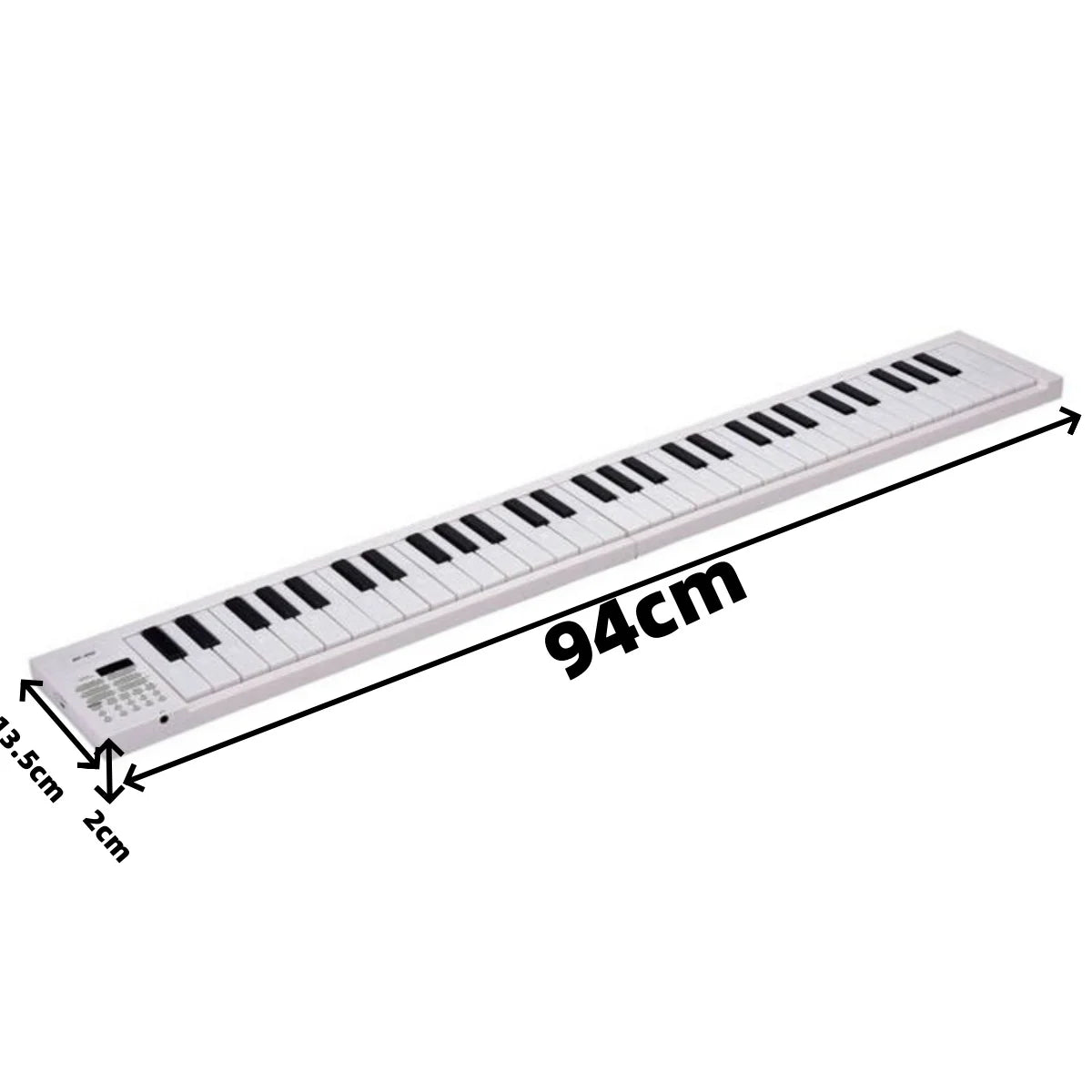 61 Key Foldable Electronic Piano - Portable Keyboard with LED Display, Built-In Battery & Musical Instrument Features