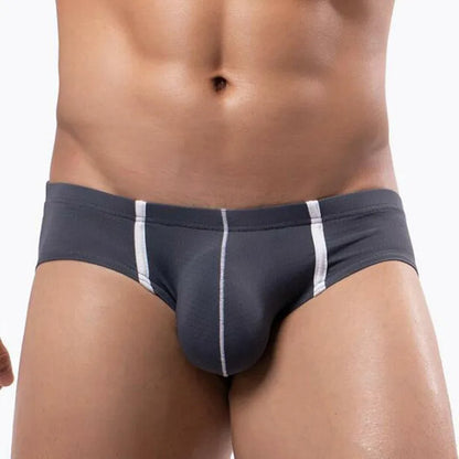 Men’s Ice Silk Low Waist Underwear – Breathable Mesh Boxer & Briefs, Lightweight Swim Bikini Trunks for Comfort Fit