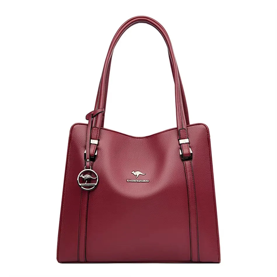 Luxury Women’s Leather Handbag – Large Capacity Shoulder & Crossbody Designer Bag