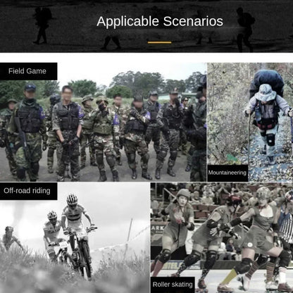 Outdoor Tactical Knee & Elbow Pads - Protective Gear for Cycling, Hiking & Mountaineering
