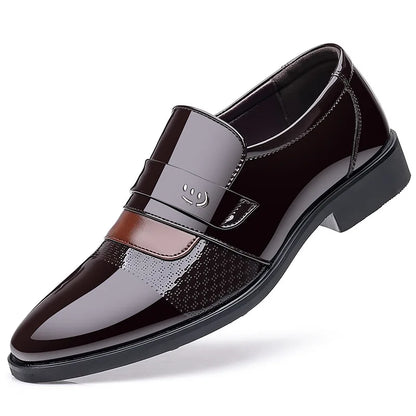 Luxury Men's Leather Oxford Shoes - Retro Carved Lace-Up Brogue Wedding & Formal Business Dress Shoes