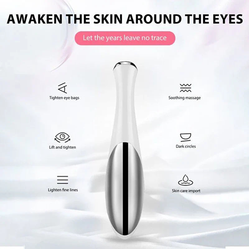 Portable Electric Eye Massage Pen – Lightweight Facial & Eye Care Device with Dry Battery Power