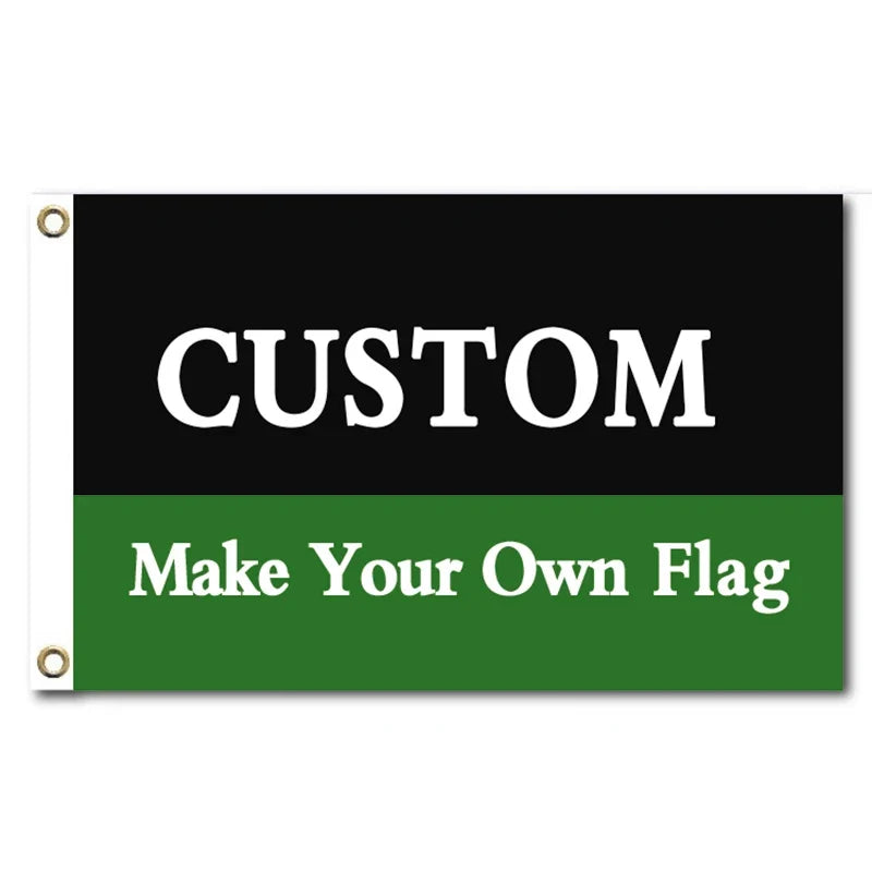 Custom Digital Print Flag Banner - Personalized Company Logo Polyester Outdoor Advertising Flag with Brass Grommets for Events & Promotion