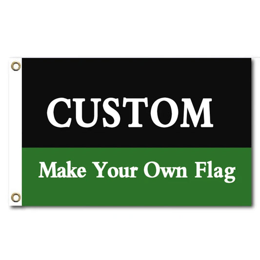 Custom Digital Print Flag Banner - Personalized Company Logo Polyester Outdoor Advertising Flag with Brass Grommets for Events & Promotion