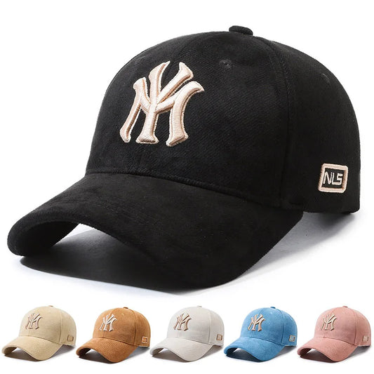 Embroidered Letter Baseball Cap - Adjustable Unisex Casual Duck Bill Sun Hat for Men & Women