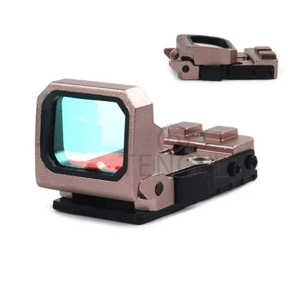 Mini Red Dot Sight - Flip Up Compact Reflex Optic Scope with 20mm 1913 Mount for Glock MOS Pistols & Hunting Rifles