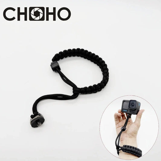 GoPro Wrist Strap Mount - Anti-Lost Woven Hand Strap with 1/4 Screw Adapter for GoPro Hero 13 12 11 10 DJI Osmo Action 5 4 Insta360 X4