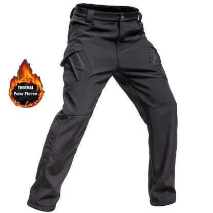 Men’s Fleece Softshell Cargo Pants M–5XL – Winter Outdoor Hiking, Fishing, Climbing & Camping Tactical Trousers