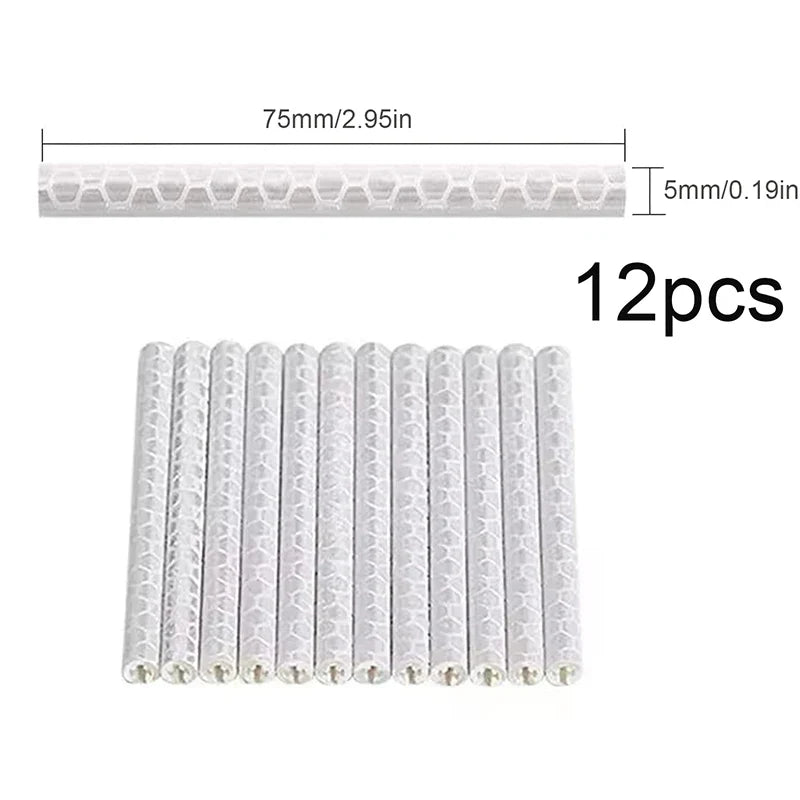 12-72pcs Bicycle Spoke Reflective Stickers - Colorful Wheel Safety Reflector Kit for DIY Bike Visibility & Protection