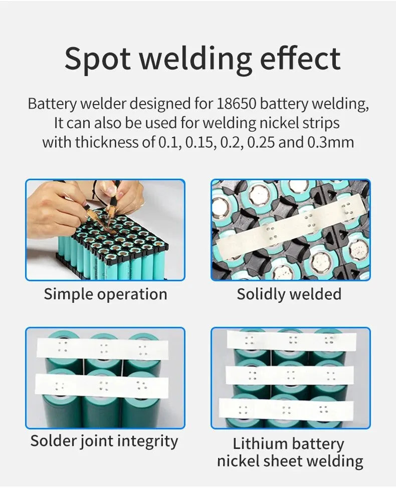 8000W Mini Spot Welder Kit – DIY 18650 Battery Pack Welding Machine with Pen for 0.15mm Nickel Strip