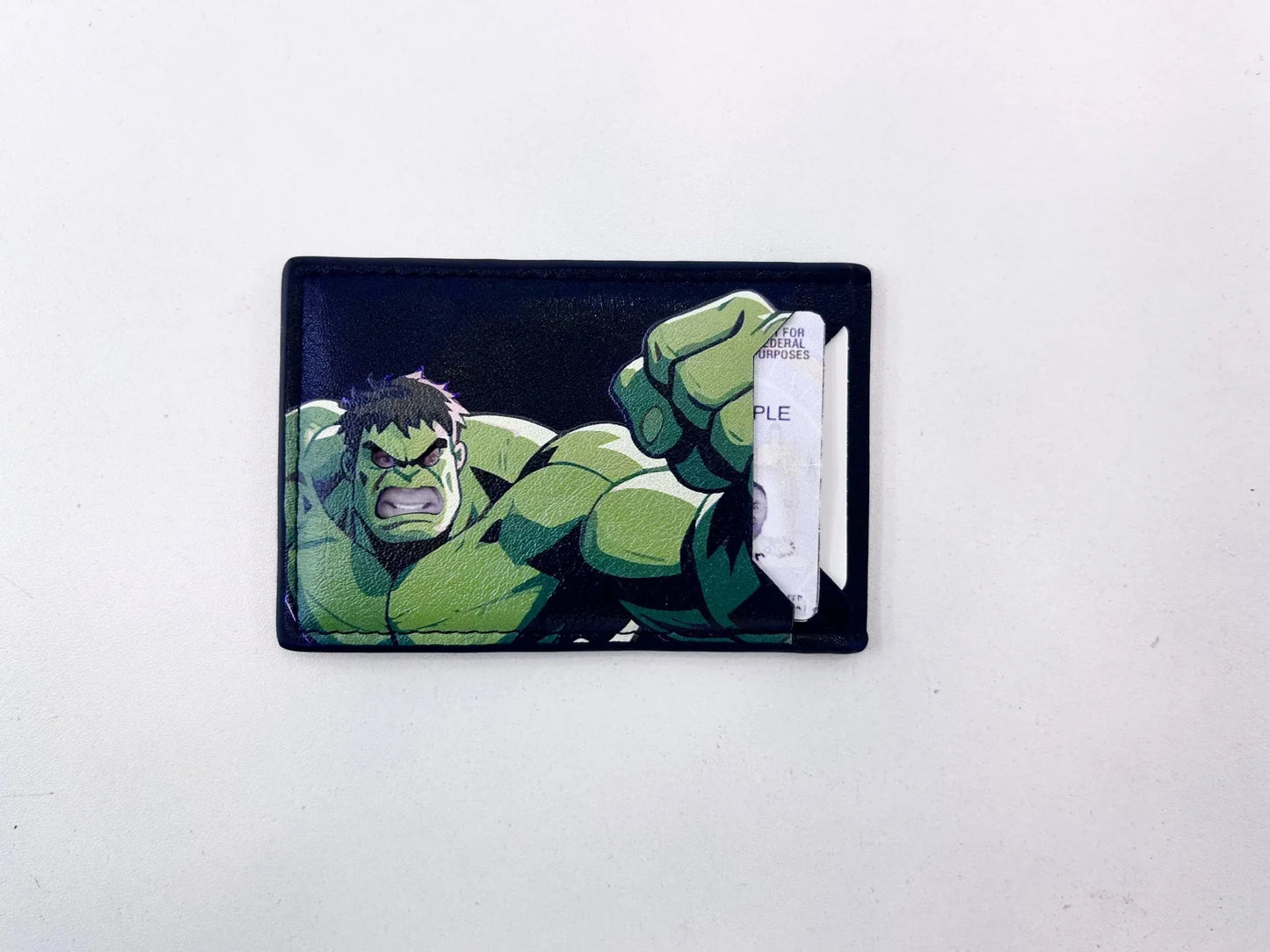 Leather Captain Wallet – Personalized Superhero Mask Card Holder & Slim ID Wallet for Men