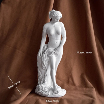 Aphrodite Greek Goddess Sculpture – Venus Figurine Human Body Art Ornament for Home, Office, and Living Room Decor