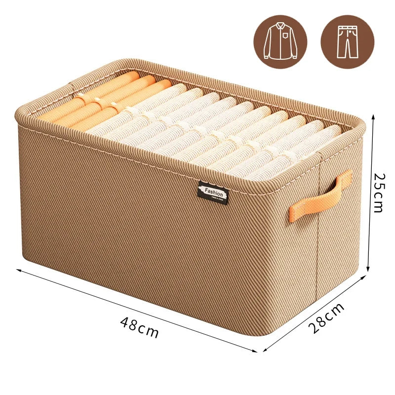 Thick Clothes Storage Organizer Box - Wardrobe Drawer Cabinet Organizer for Pants, Sweaters & Jeans