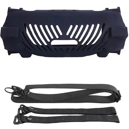 Silicone Case for JBL Charge 6 - Soft Protective Cover with Strap & Carabiner