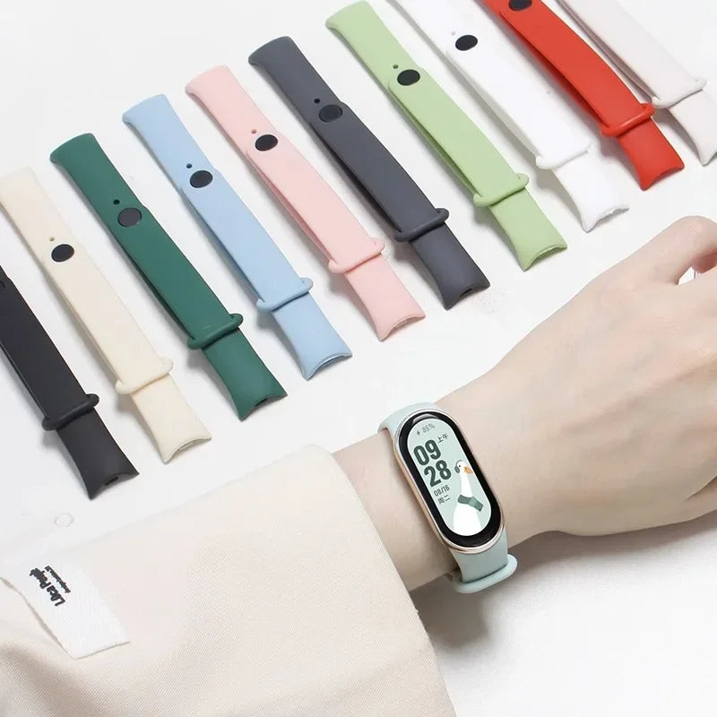 Waterproof Silicone Sport Strap for Xiaomi Mi Band 9/8/NFC – Replacement Smart Bracelet Accessory